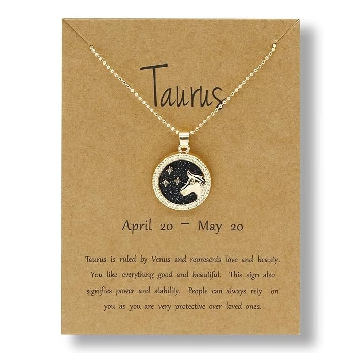 Taurus zodiac pendant